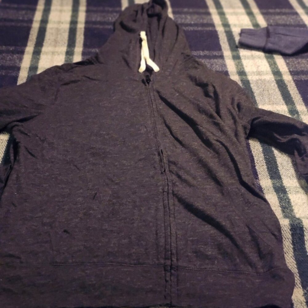 Victoria's Secret LOVE PINK Blue Large Zipper Hoodie Sweater Bundle of (2) w/ Gr - Picture 8 of 12